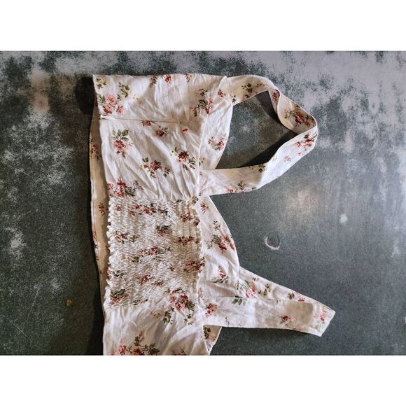 Reformation Creed  cream&pink floral Crop Top in Geraldine sz 4 - Picture 4 of 4